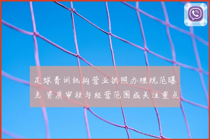 足球青训机构营业执照办理规范曝光 资质审核与经营范围成关注重点